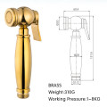 Brass golden muslim hand bidet shower toilet shattaf sprayer set